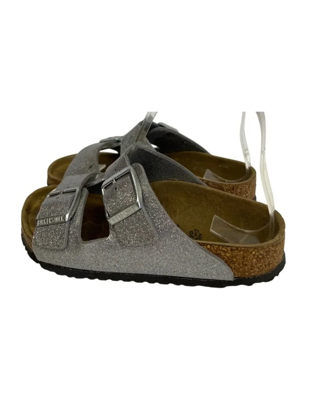 Birkenstock Arizona Kids Girls Glitter Gray Two Strap Sandals EU 33 US 2-2.5